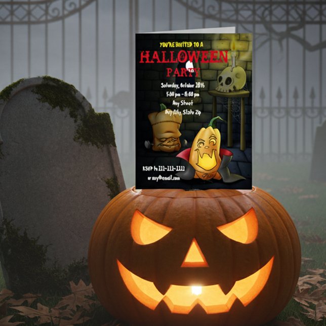 Pumpkin Monsters Halloween/Birthday Invite (Creator Uploaded)