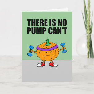 Pumpkin Motivation Cute Workout Fitness Card