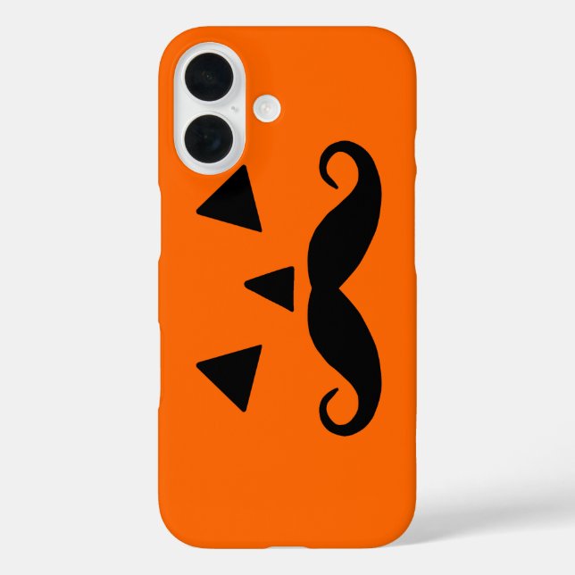 Pumpkin Moustache Case-Mate iPhone Case (Back)