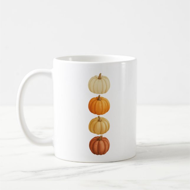 Pumpkin Mug  Cozy Autumn Coffee Cup for Fall  (Left)