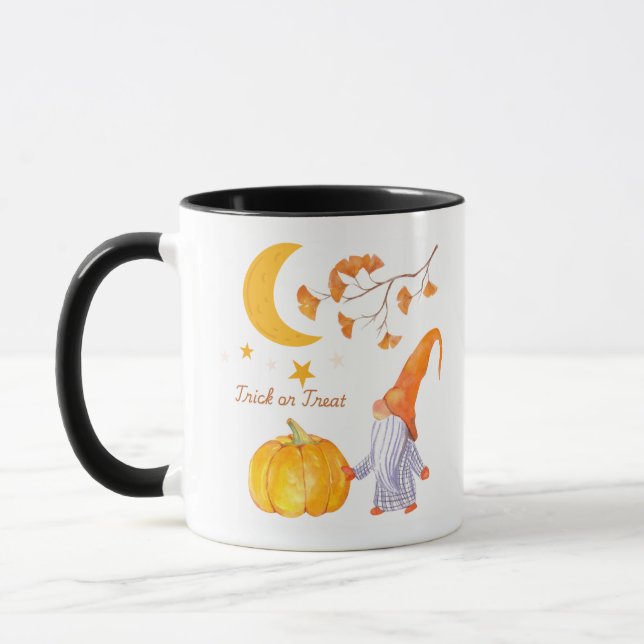 Pumpkin mug with black handle (Left)