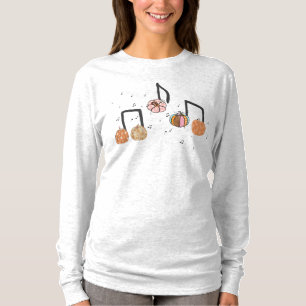 Pumpkin Music Note Music Teacher Halloween T-Shirt