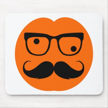 Pumpkin Mustache Mouse Pad by digitalcult at Zazzle
