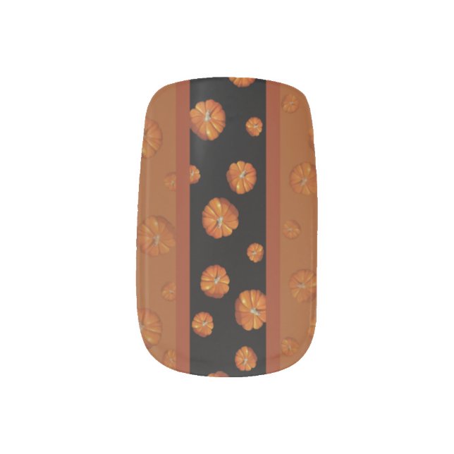 Pumpkin Nail Art Decals (Left Thumb)
