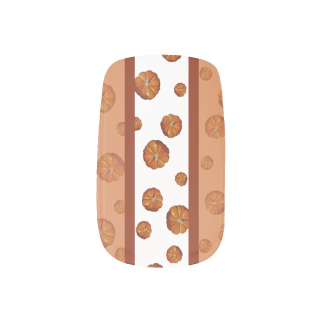 Pumpkin Nail Art Decals (Left Thumb)