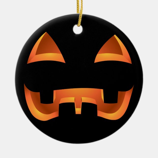Pumpkin Napkins Personalized Halloween Napkins Ceramic Ornament (Front)