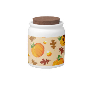 Pumpkin Oak & Candy Corn Jar