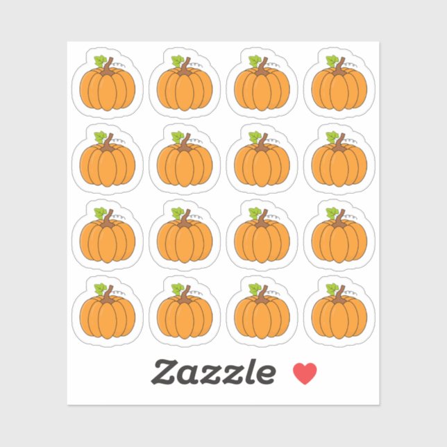 Pumpkin October Autumn Halloween Decorative  Sticker (Sheet)