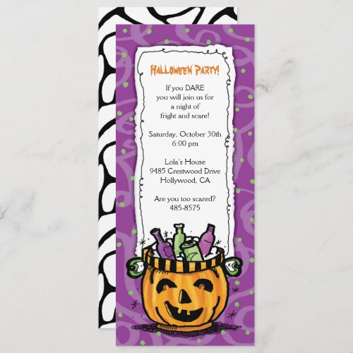 Pumpkin of Drinks Invitations for Halloween Party