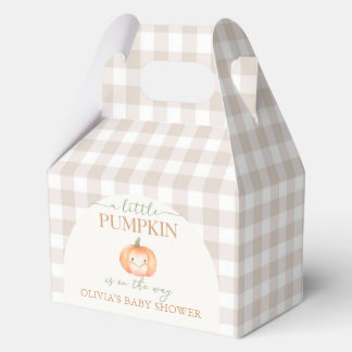 Pumpkin on the Way Baby Shower Favor Boxes