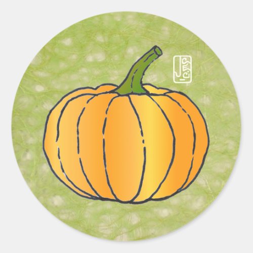 Pumpkin on Washi Paper Sticker