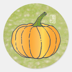 Pumpkin on Washi Paper Sticker