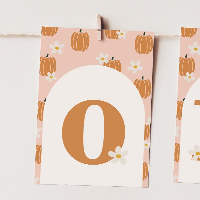 Pumpkin ONE "O" High Chair Banner Card (Creator Uploaded)