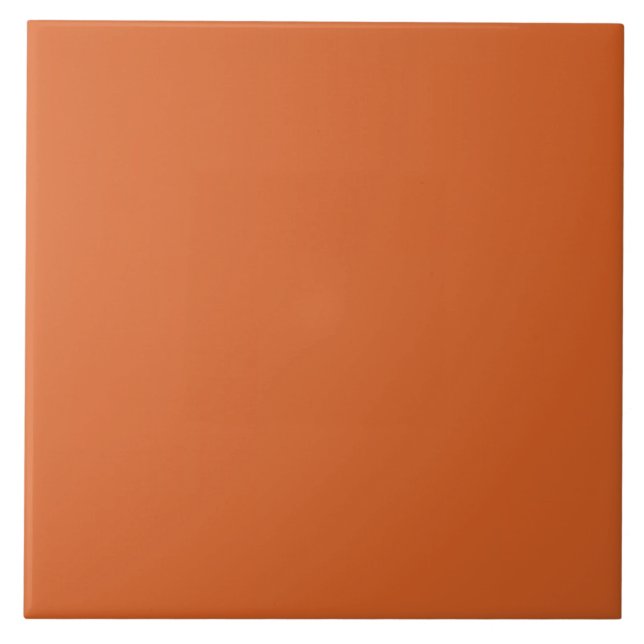 Pumpkin Orange Ceramic Tile. Tile (Front)
