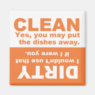 Pumpkin Orange Clean Dirty Dishwasher magnet