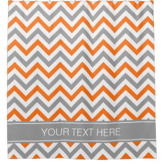 Orange Chevron Shower Curtain. Orange and Gray Chevron Pattern ... Orange Chevron Shower Curtain. Orange and Gray Chevron Pattern ...