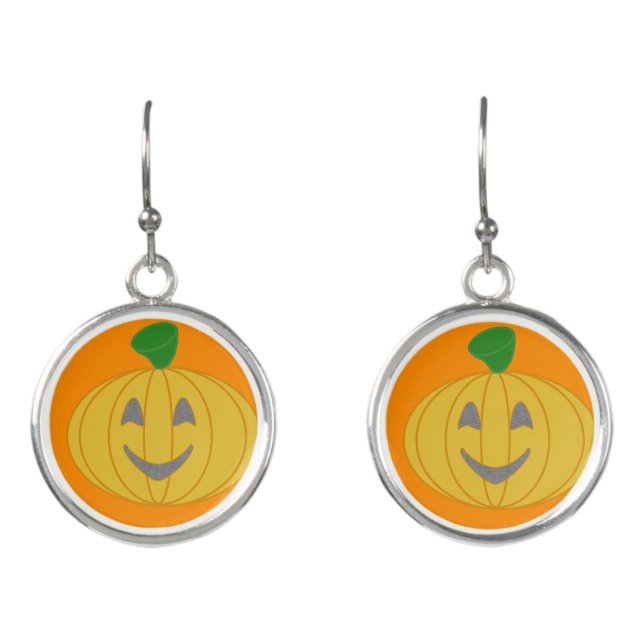Pumpkin Orange Earrings (Front)
