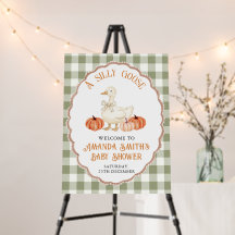 Pumpkin Orange Goose Baby Shower Foam Boards