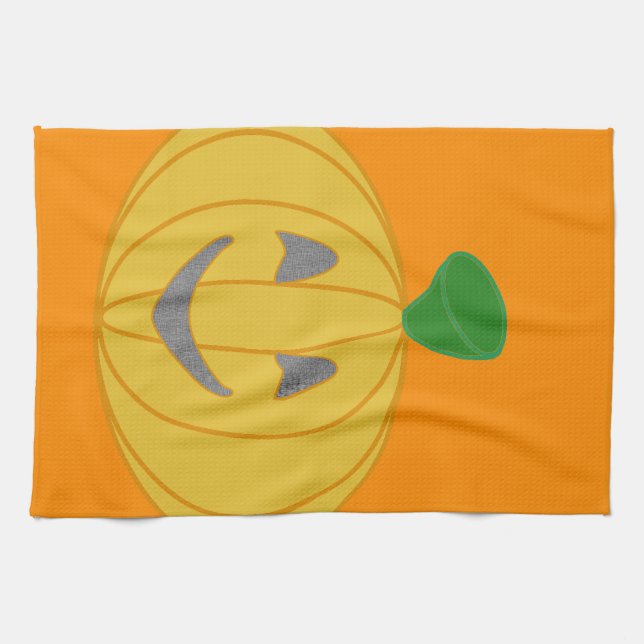 Pumpkin Orange Kitchen Towels (Horizontal)