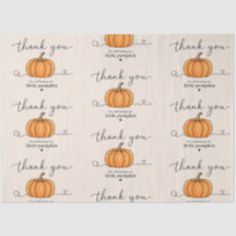 Pumpkin Orange Minimalist Thank You