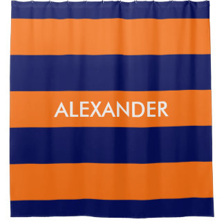 Orange And Blue Shower Curtains | Zazzle Orange And Blue Shower Curtains | Zazzle