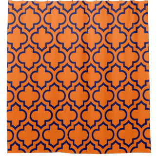 Orange And Navy Shower Curtains | Zazzle Orange And Navy Shower Curtains | Zazzle
