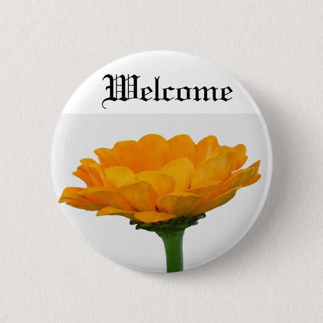 Pumpkin Orange Pinback Button (Front)
