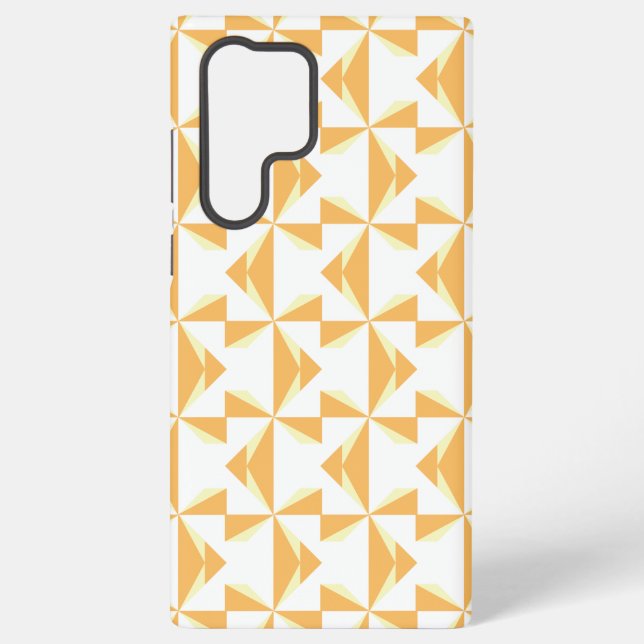 Pumpkin Orange Pinwheels Samsung Galaxy Case (Back)