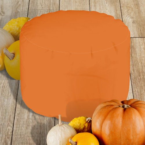  Pumpkin Orange Solid Color Simple Basic  Pouf