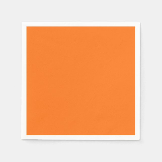 Pumpkin Orange Standard Cocktail Paper Napkin (Front)