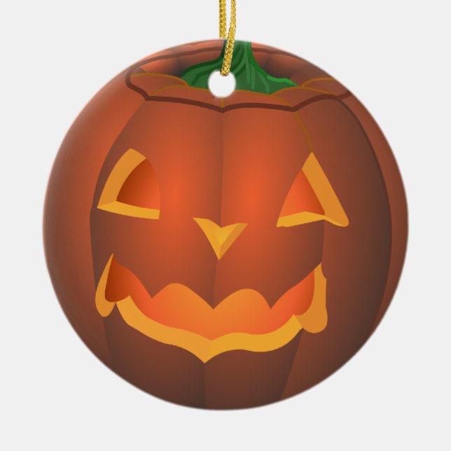 Pumpkin Ornament Personalized Halloween Decoration (Front)