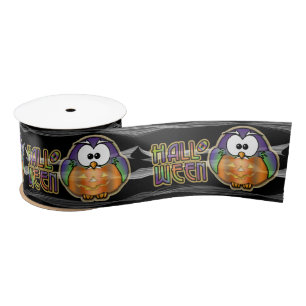 pumpkin owl satin ribbon