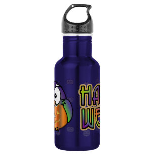pumpkin owl water bottle