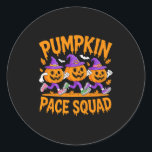 Pumpkin Pace Squad Runner Costume Halloween Runnin Classic Round Sticker<br><div class="desc">Pumpkin Pace Squad Runner Costume Halloween Running Marathon Premium</div>