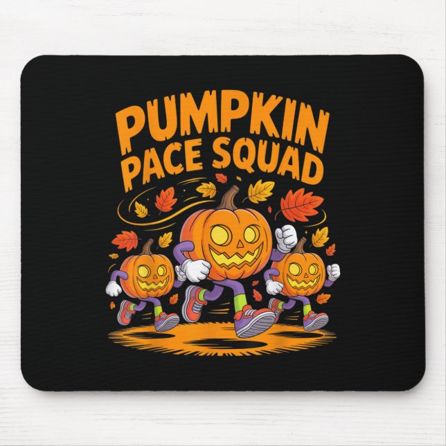 Pumpkin Pace Squad Runner Costume Halloween Runnin Mouse Pad (Front)