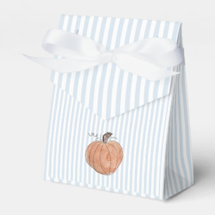 Pumpkin Painting Autumn Blue Stripe Preppy Favor Boxes