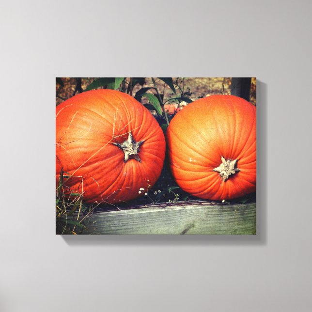 Pumpkin Pair Fall  Canvas Print (Front)