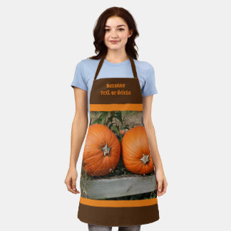 Pumpkin Pair Fall Personalized Apron