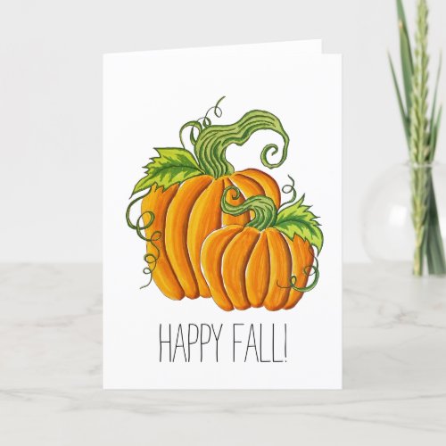 Pumpkin Pair Greeting card