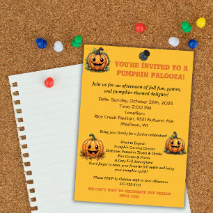 Pumpkin Palooza Party Invitation
