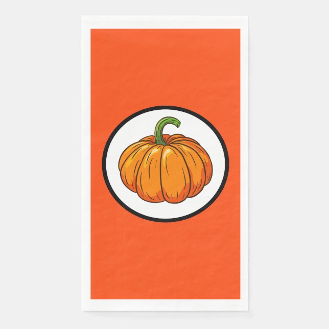 Pumpkin Paper Guest Towel (Front)