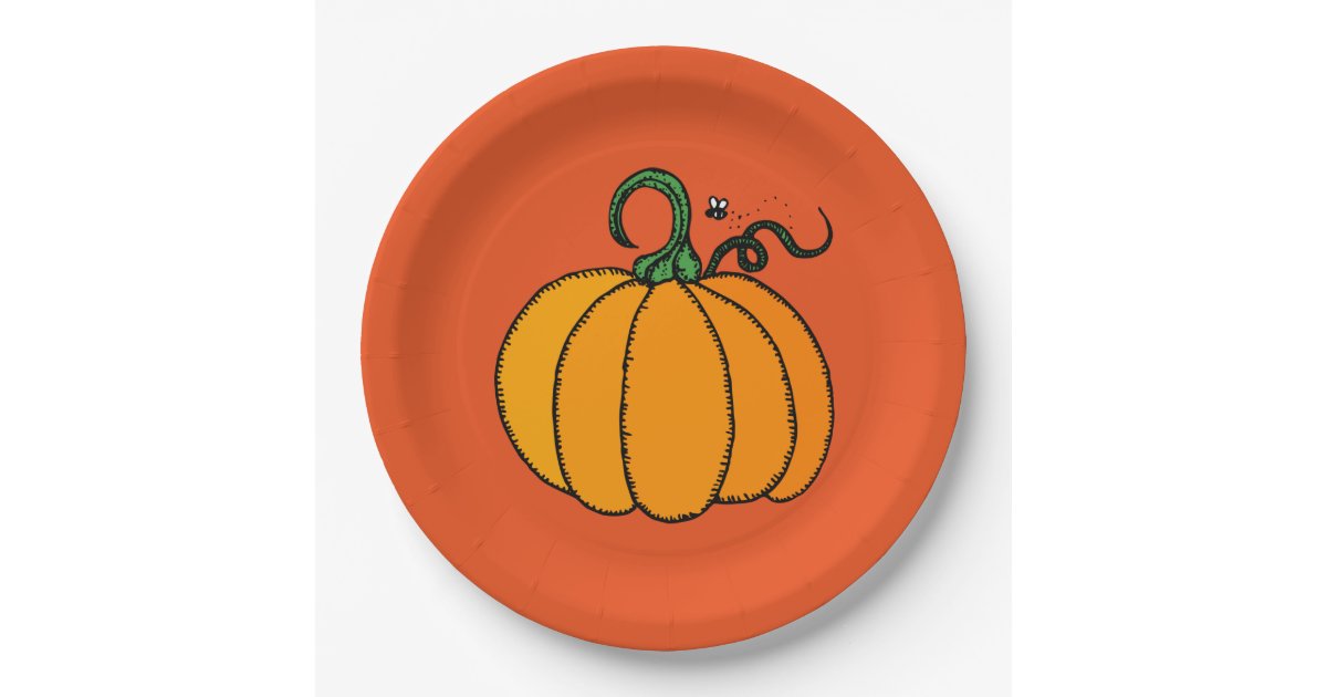 Pumpkin Paper Plate | Zazzle.com