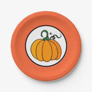 Pumpkin Paper Plate