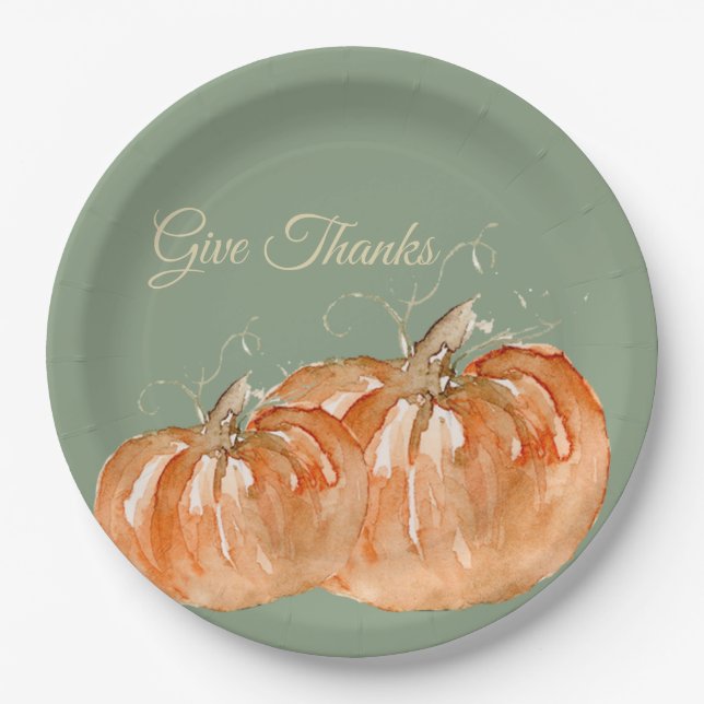 Pumpkin  paper plates (Front)