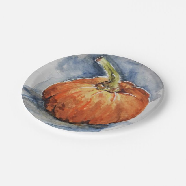 Pumpkin Paper Plates (Angled)