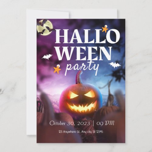 Pumpkin party invitation