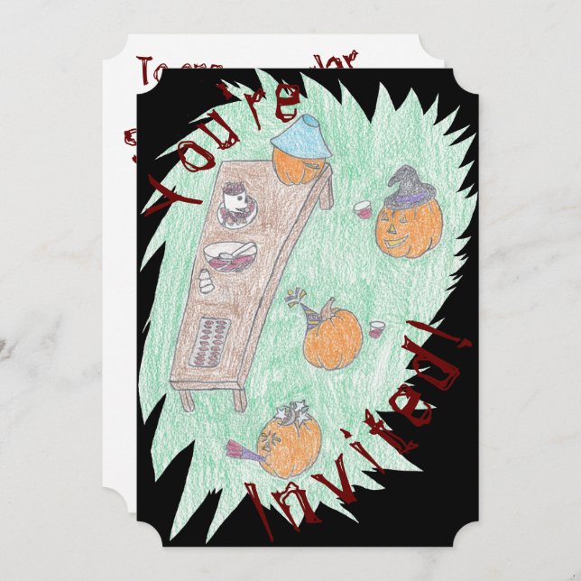 Pumpkin Party! Invitation (Front/Back)