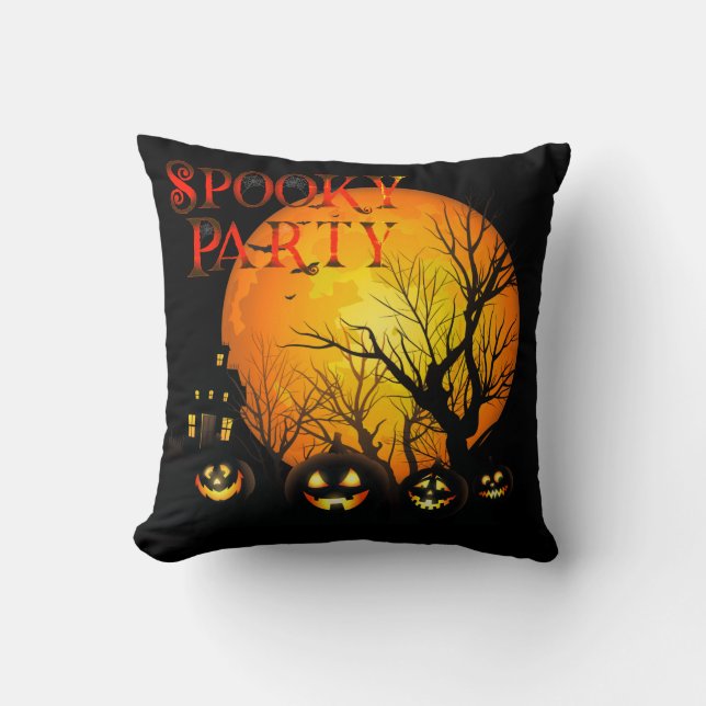 Pumpkin Party Throw Pillow (Front)