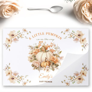 Pumpkin Pastel Floral Fall Tearaway Paper Placemat