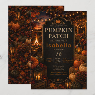 Pumpkin Patch 16 Party Invitation